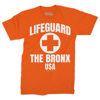 Bronx USA Lifeguard T-Shirt '23 Front in Orange