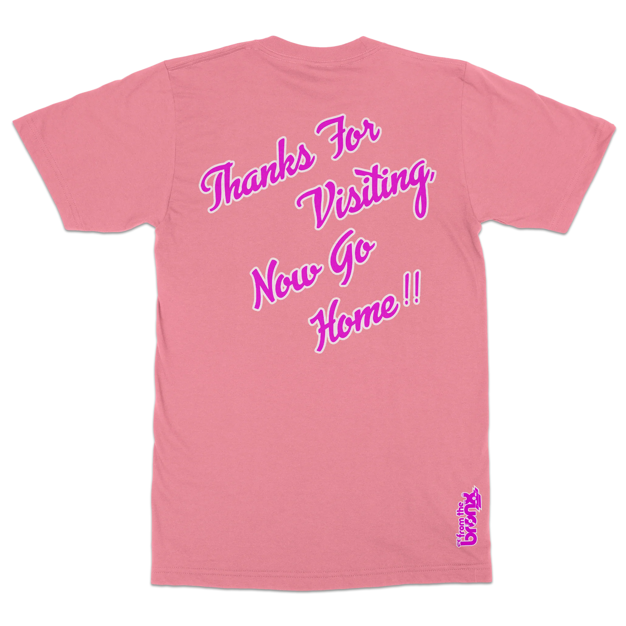 South Bronx Vacation T-Shirt Back in Light Pink