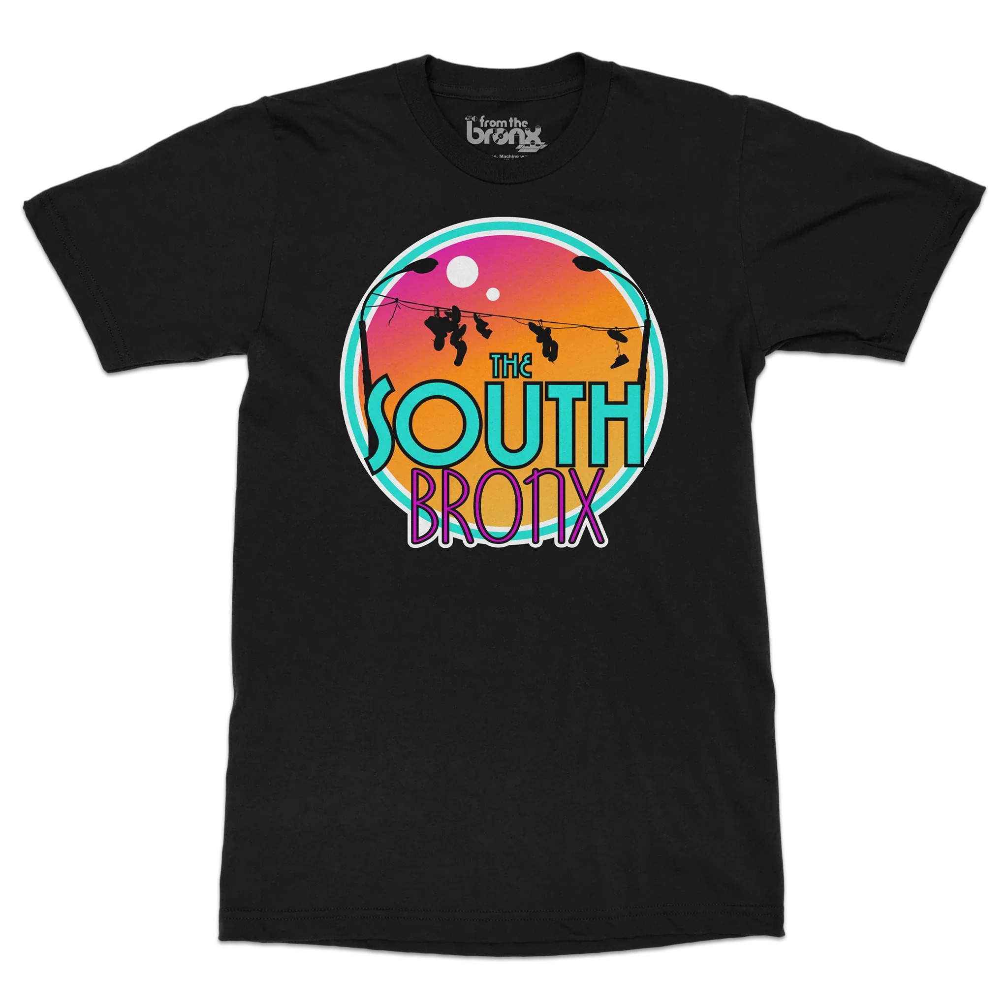 South Bronx Vacation T-Shirt Front in Black