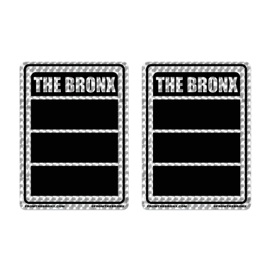 Bronx Flag Prism Sticker Black 2-Pack