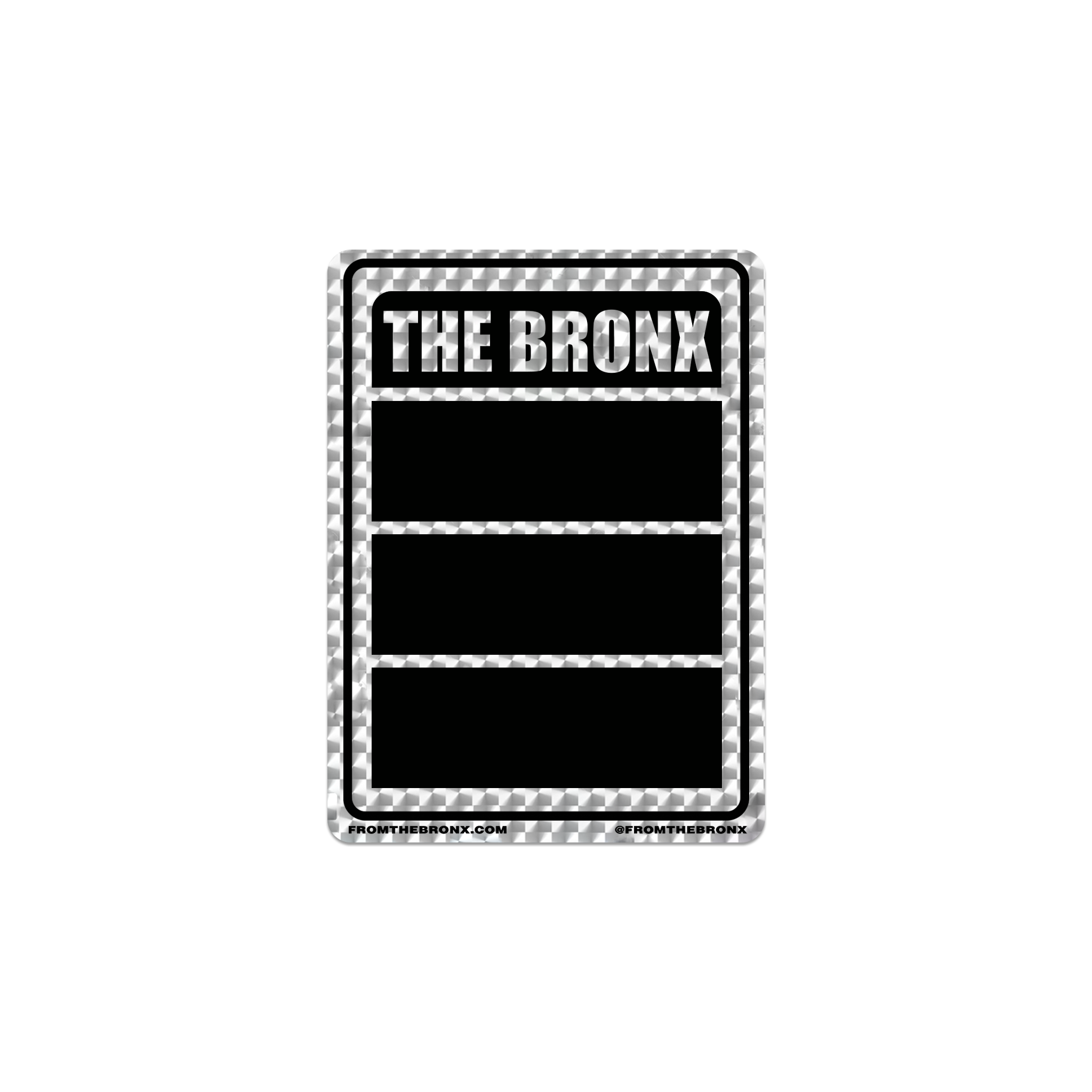 The Bronx Flag Holographic Sticker in Black