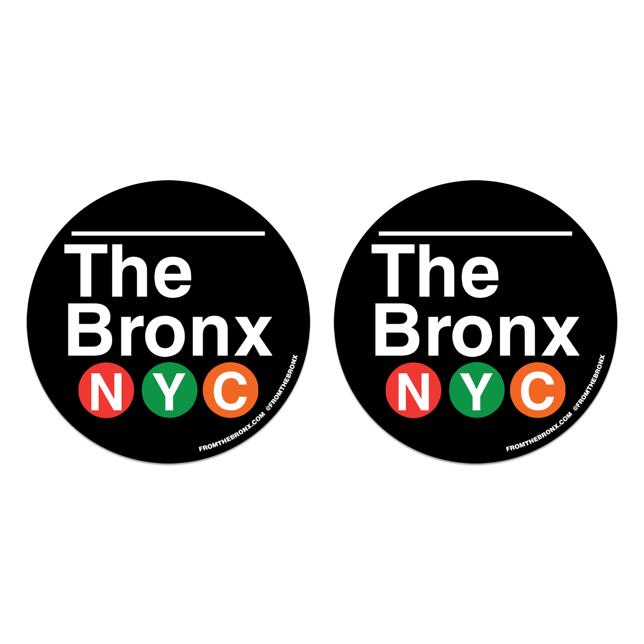 Bronx NYC Subway Sticker 2-Pack