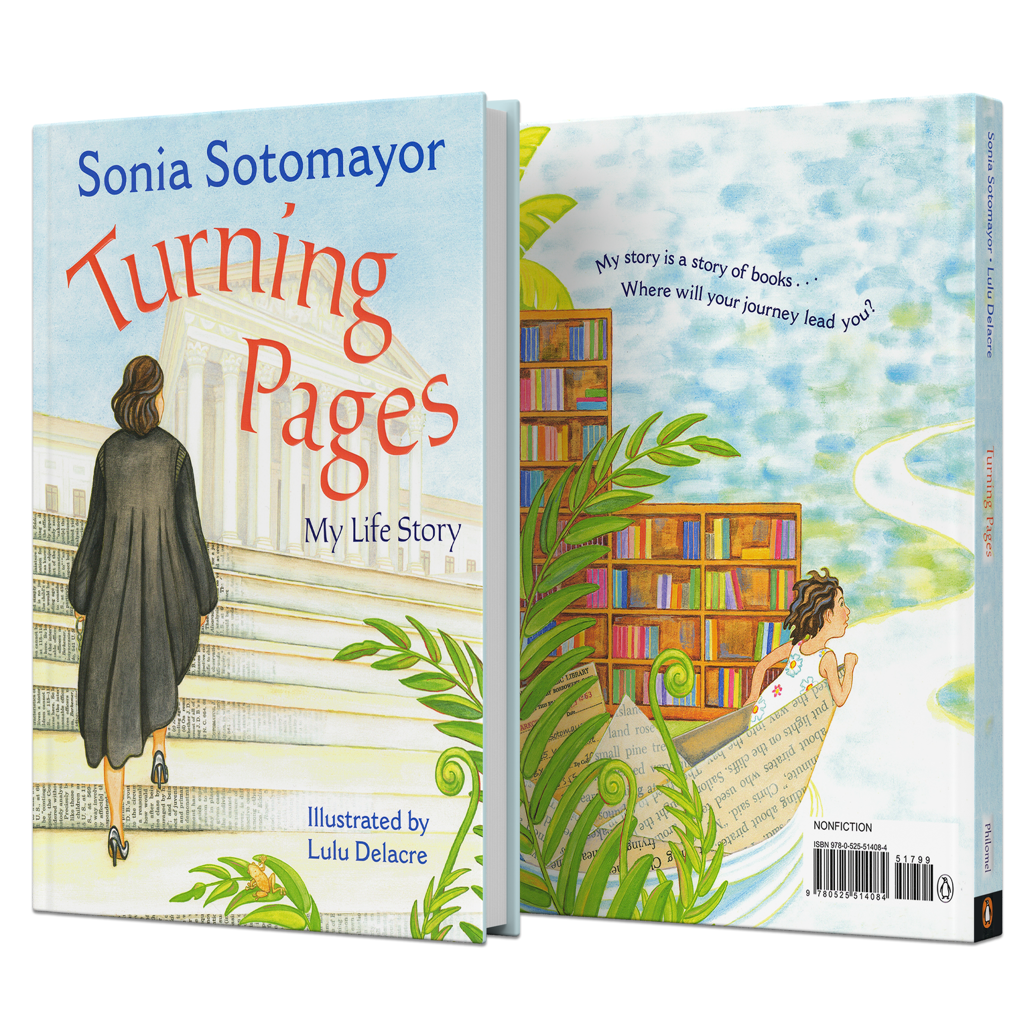 Turning Pages: My Life Story by Sonia Sotomayor Front and Back
